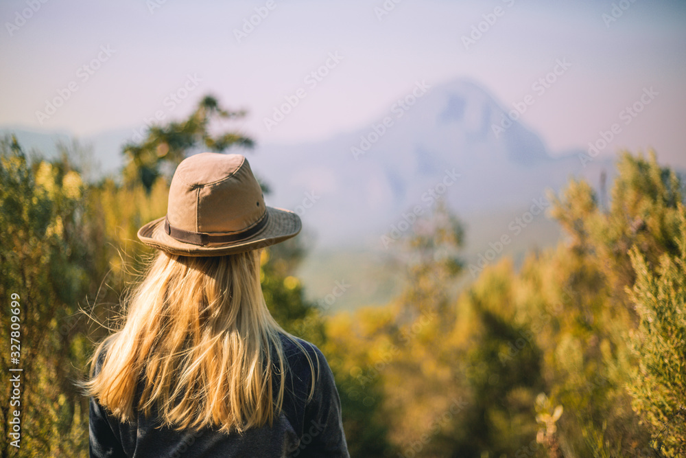 Enjoying the sunny mountain view Enjoying the sunny mountain view