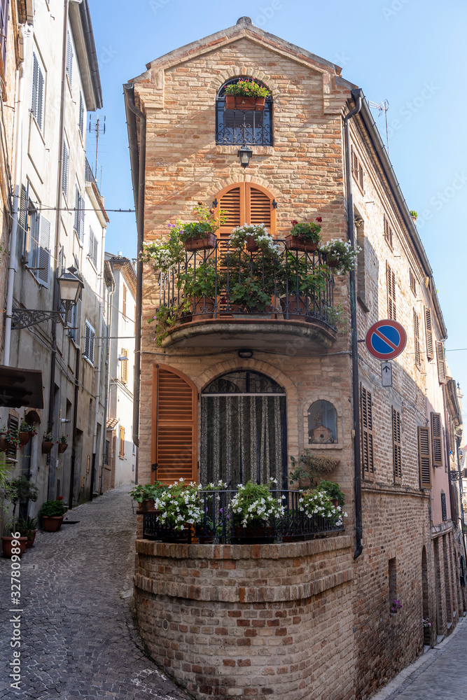 Fototapeta premium Ripatransone, medieval town in Marches, Italy