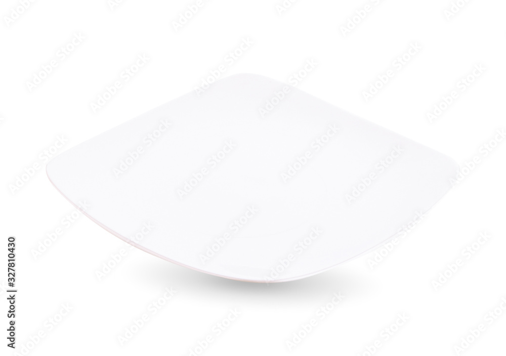 White dish plate isolate on white background. White dish plate isolate on white background.