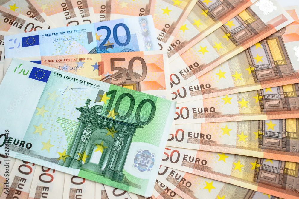 creative idea for background. Euro money notes macro creative idea for background. Euro money notes macro