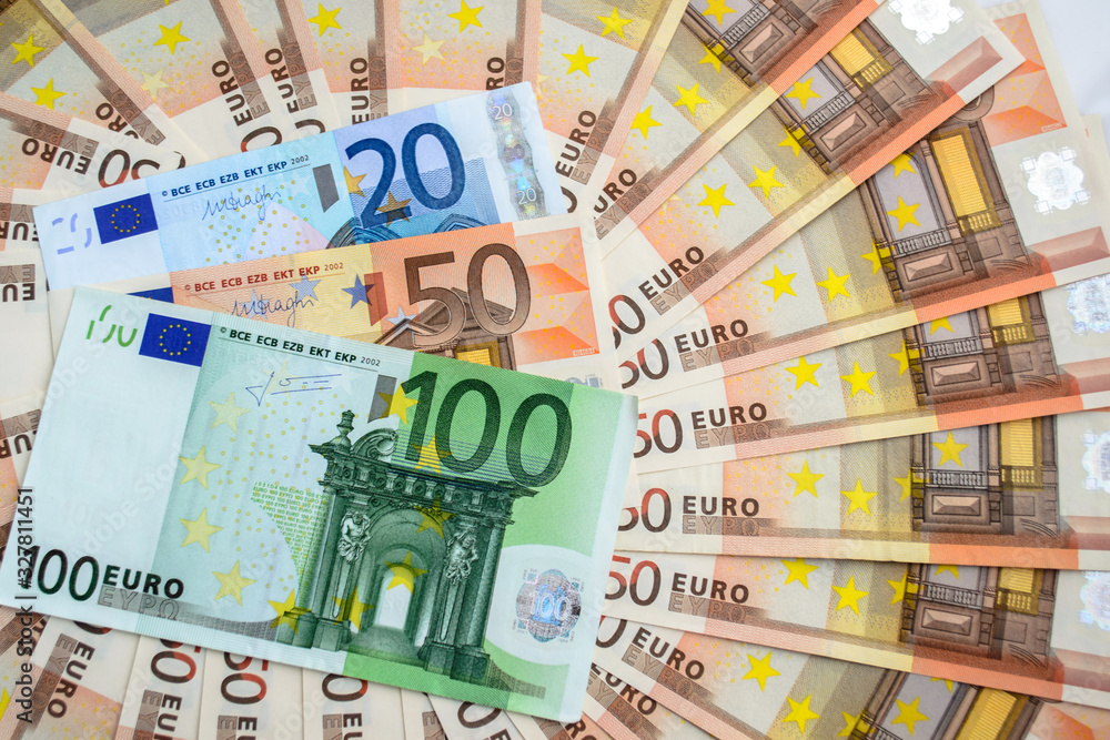 creative idea for background. Euro money notes macro creative idea for background. Euro money notes macro