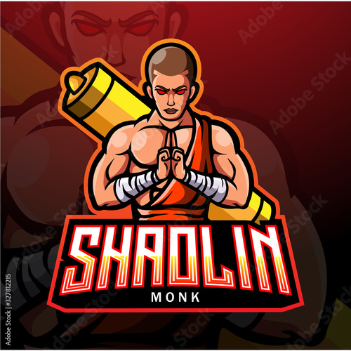 Shaolin esport logo for electronic sport gaming logo design
