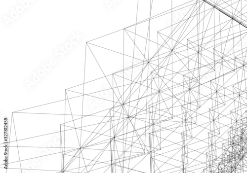 Abstract grid triangular background vector illustration