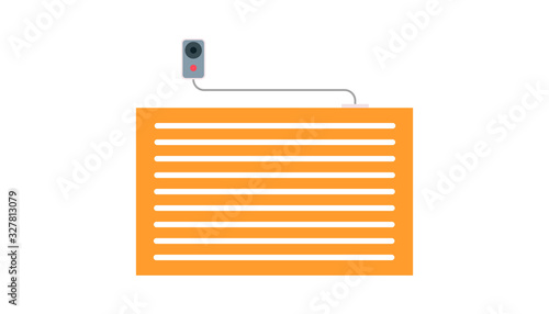 Electric blanket icon set. Flat set of electric blanket vector icons for web design