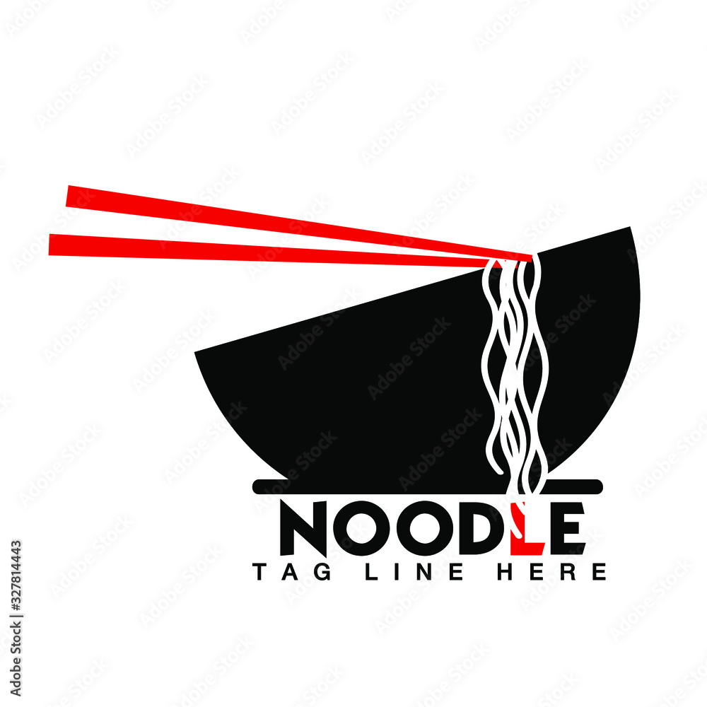 chinese noodle restaurant vector logo design Stock Vector | Adobe Stock