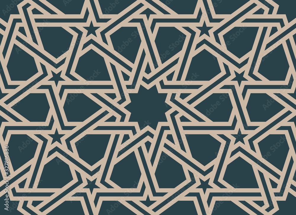 Vector art line seamless geometric texture stars - arabic. Vector art line seamless geometric texture stars - arabic.