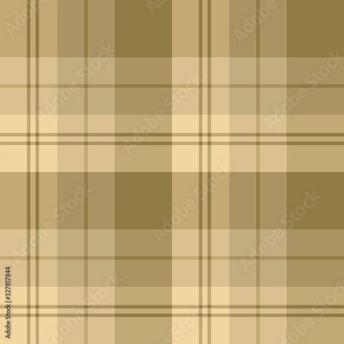 Seamless pattern in fine light and dark beige colors for plaid, fabric, textile, clothes, tablecloth and other things. Vector image.