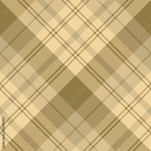 Seamless pattern in fine light and dark beige colors for plaid, fabric, textile, clothes, tablecloth and other things. Vector image. 2