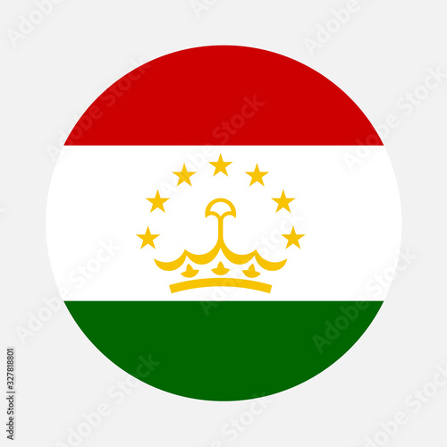 Tajikistan flag circle