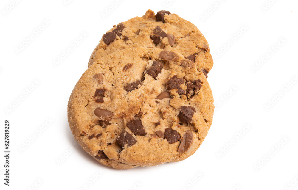cookies with chocolate drops isolated cookies with chocolate drops isolated