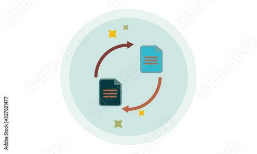 Distributed ledger icon for blockchain and decentralized systems