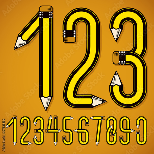 Set of vector tall numbers ...