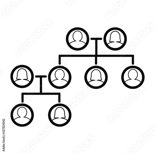 family tree icon on white background