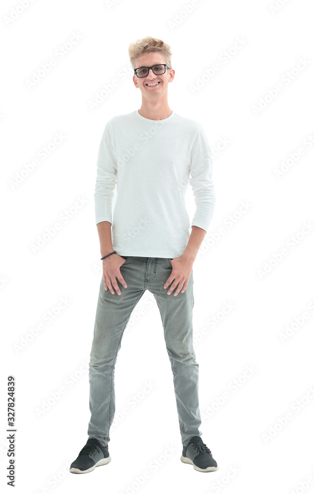 in full growth. portrait of a confident stylish guy in full growth. portrait of a confident stylish guy