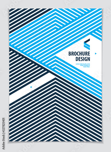 Future geometric design template. Abstract striped textured geometric vector pattern. Layout for Cover, Placard, Poster, Flyer and Banner Design. A4 print format.