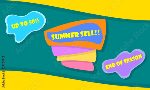 banner , template of summer sell