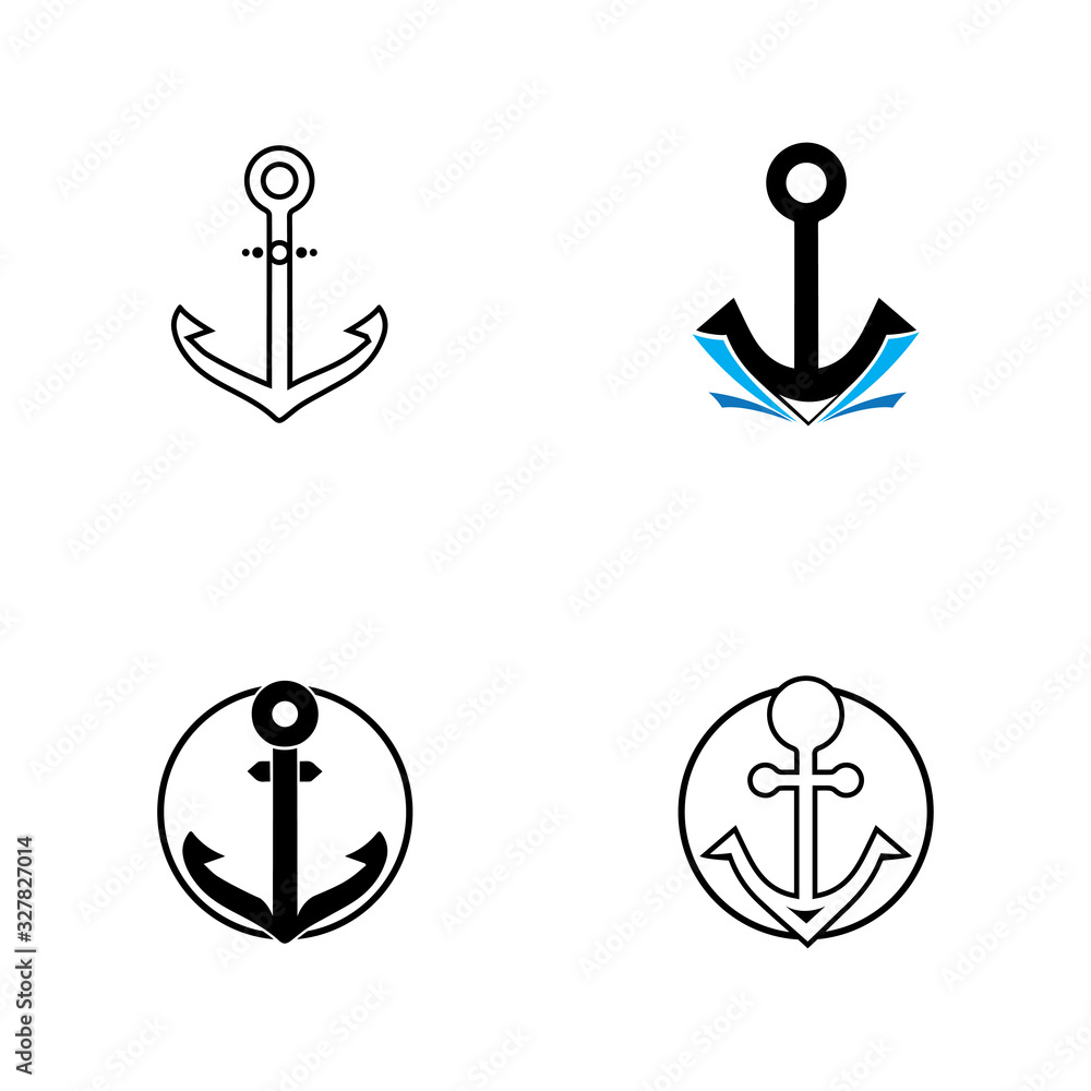 Anchor icon Logo Template vector illustration Anchor icon Logo Template vector illustration