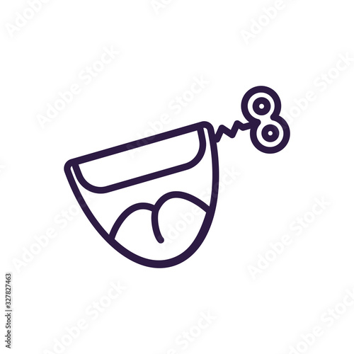 Teeth practical joke, line style icon