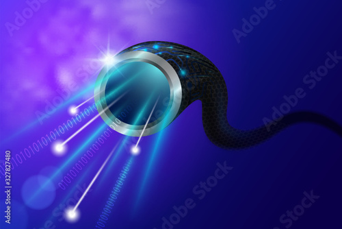 Future data transfer cable in a sci-fi world.