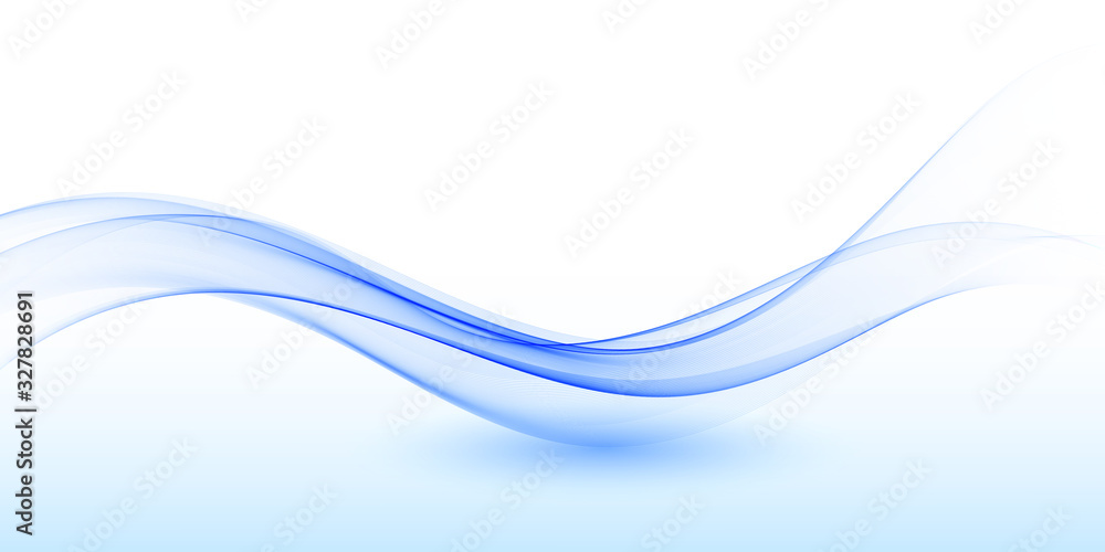 Abstract blue wave vector background Flow blue wave Abstract blue wave vector background Flow blue wave