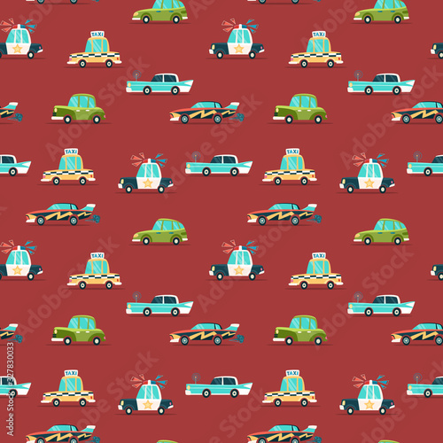 Сar seamless pattern.