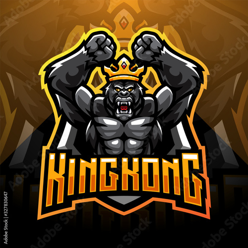 Kingkong esport mascot logo design