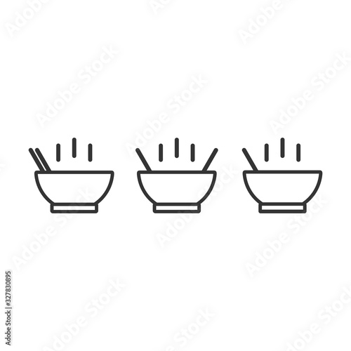 Bowl icon design. Noodles in the bowl perfect design.