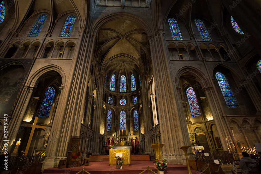 Cathédrale Saint-Bénigne de Dijon, Dijon Cathedral, ancient buildings in Dijon, France Cathédrale Saint-Bénigne de Dijon, Dijon Cathedral, ancient buildings in Dijon, France