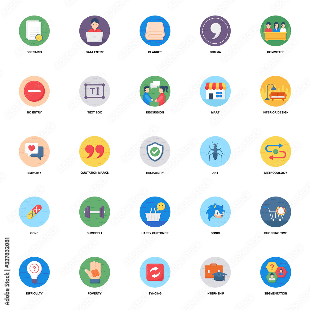 Unique Combo of Corporate Icons Unique Combo of Corporate Icons