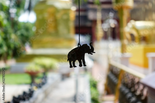 Small elephant sculpture in chiangmai thailand
