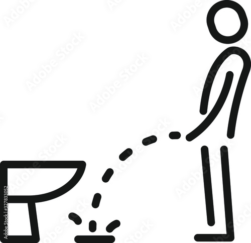 Man urinating icon