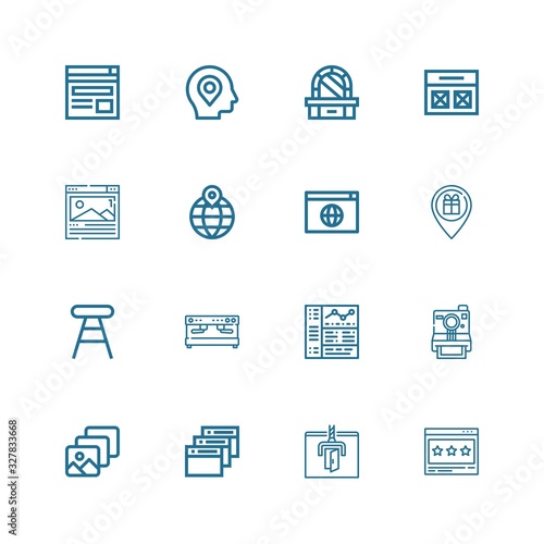 Wallpaper Mural Editable 16 contemporary icons for web and mobile Torontodigital.ca