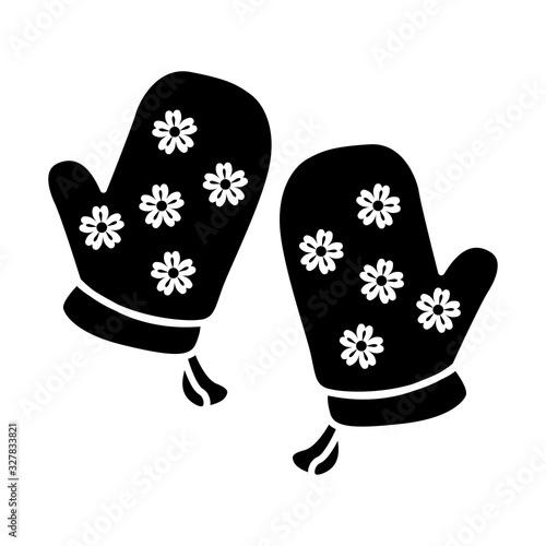 Baking gloves icon vector sign and symbols