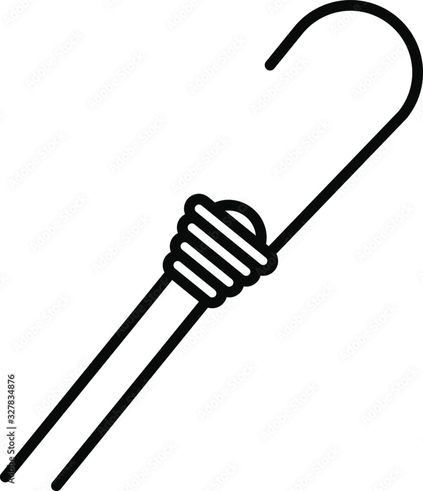 Naklejka premium Cord with Hooks icon