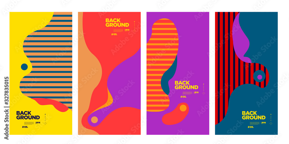 vector abstract flat geometric and curve colourful background pattern for summer