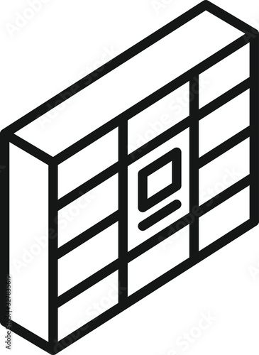 Parcel locker icon