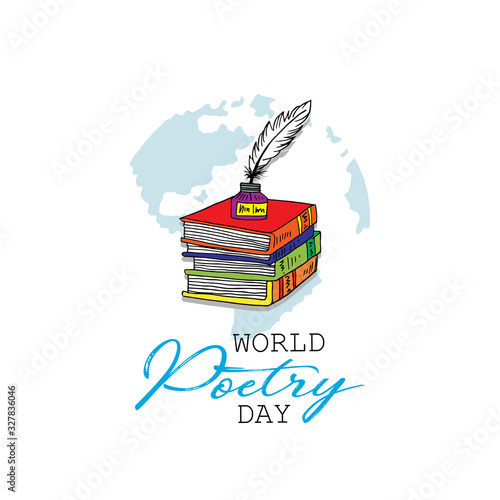 World Poetry Day, poster. March 21. 