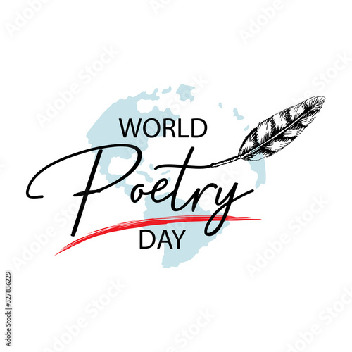 World Poetry Day, poster. March 21. 