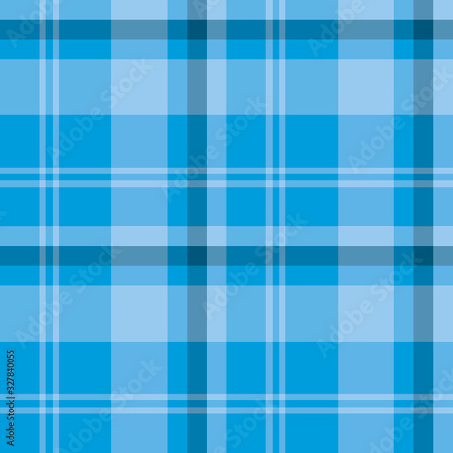 Seamless pattern in fine positive blue colors for plaid, fabric, textile, clothes, tablecloth and other things. Vector image.