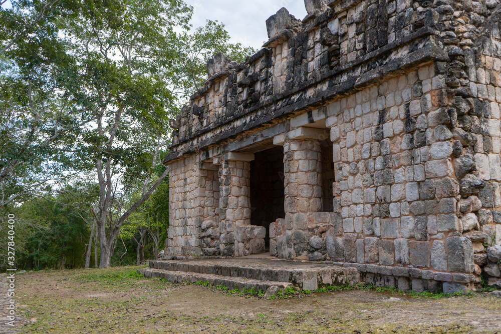 Uxmal an ancient Maya city of the classical period. Travel photo. Yucatan. Mexico.