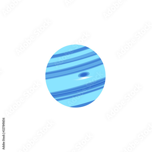 Neptune is the eighth planet of the solar system. vector