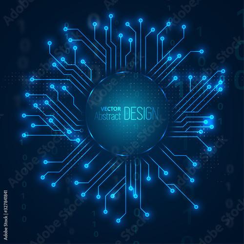 Luminous circuit with round frame