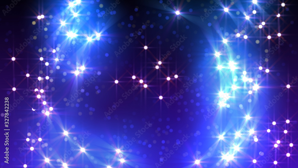 Fototapeta premium illumination neon space star particle flash light 3D illustration abstract background