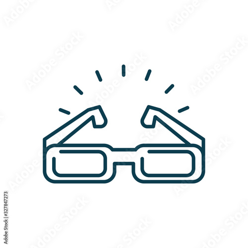 glasses icon, line style