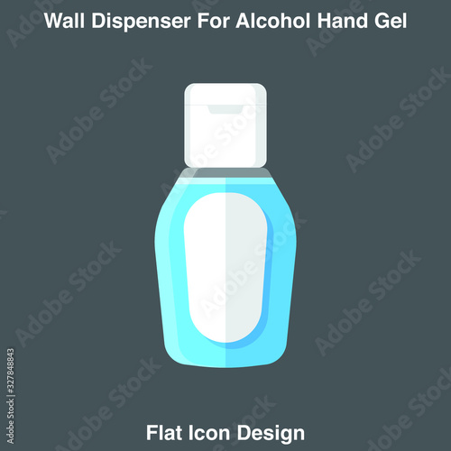 Hand wash. Hand sanitizer. Alcohol-based hand rub. Rubbing alcohol. Wall mounted soap dispenser. Wall hanging hand wash container. Protection from germs such as coronavirus (Covid-19) icon design