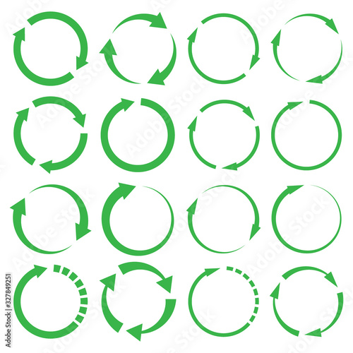 Set of recycling symbols.