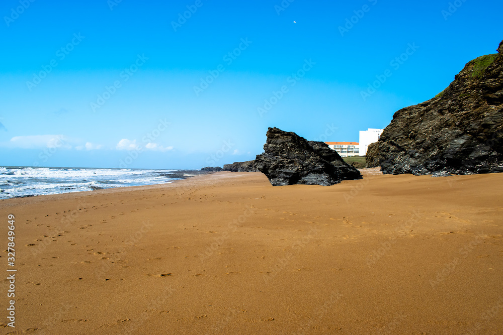 Vendée ,France,magnificent view of the ocean from a beach in saint hillaire de riez