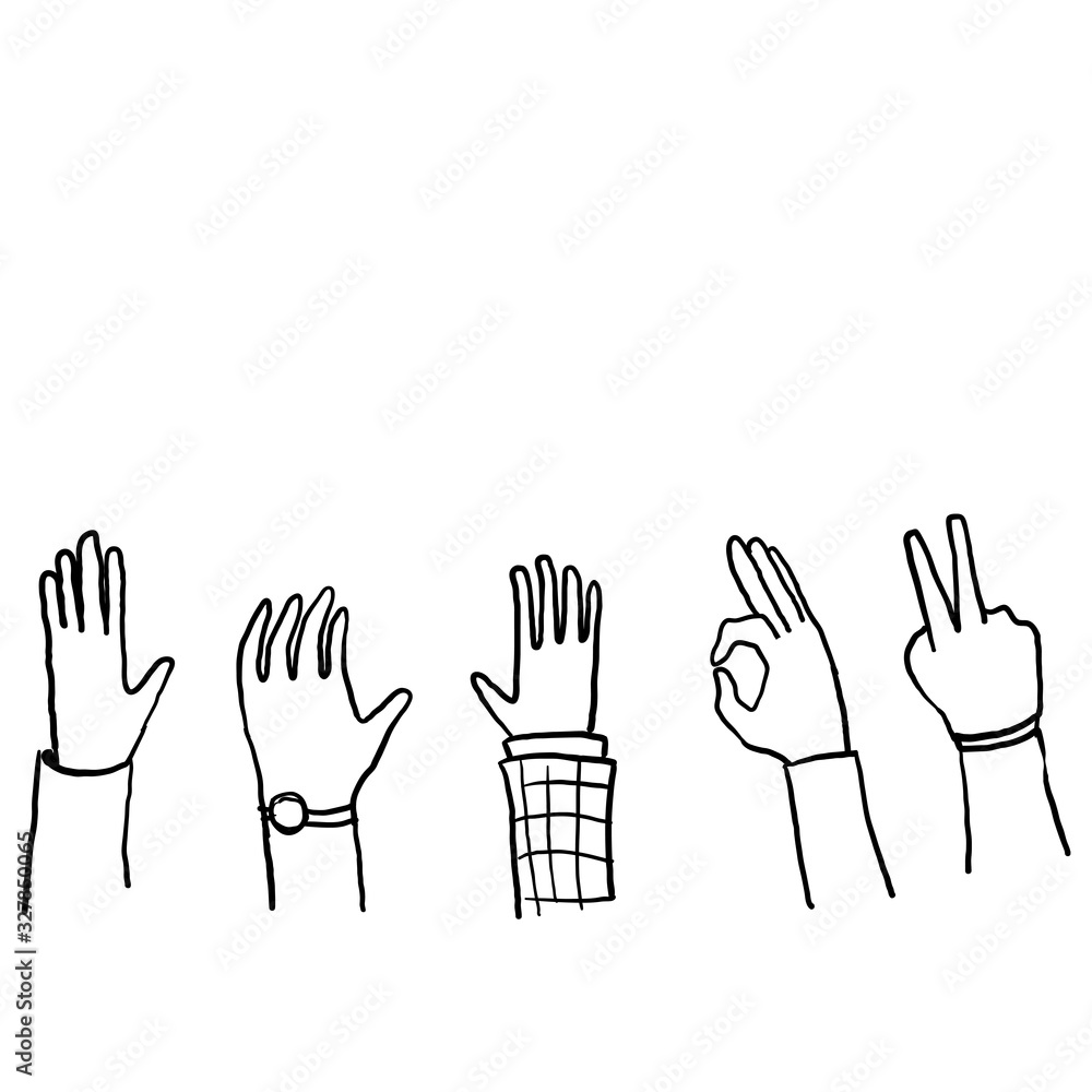 Fototapeta premium Applause hand drawn illustration with doodle style vector
