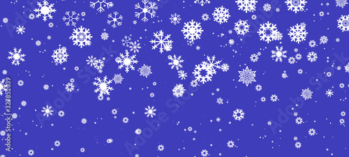 Festive winter background.Winter snowfall.Randomly flying snowflakes.Vector illustration