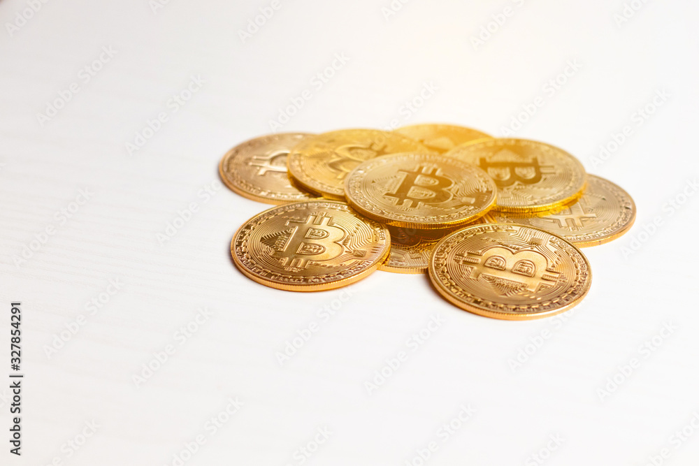 Bitcoin gold coin. Cryptocurrency concept. Virtual currency background